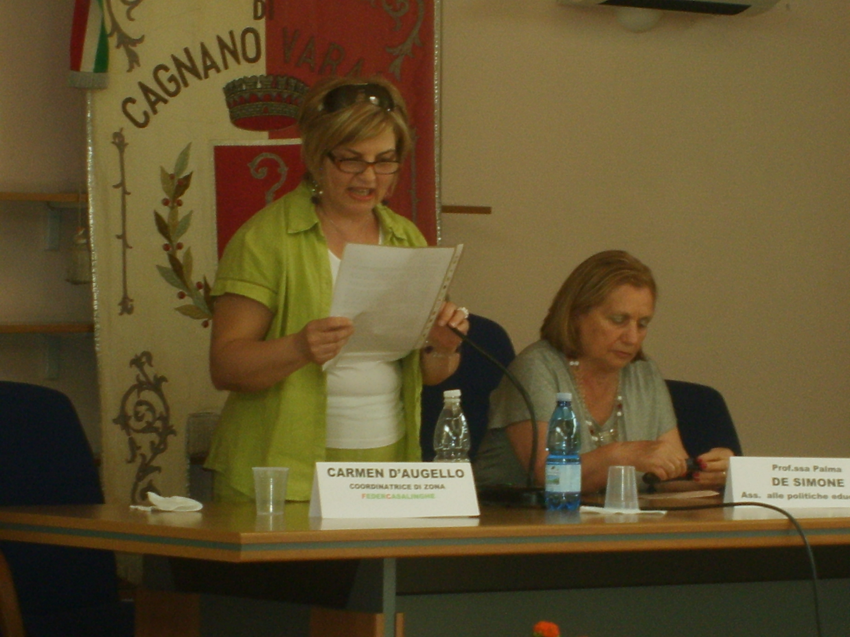 Carmen D'Augello, coordinatrice locale di 'Obiettivo Famiglia- Federcasalinghe' (ph: Sanzone/L'Attacco)