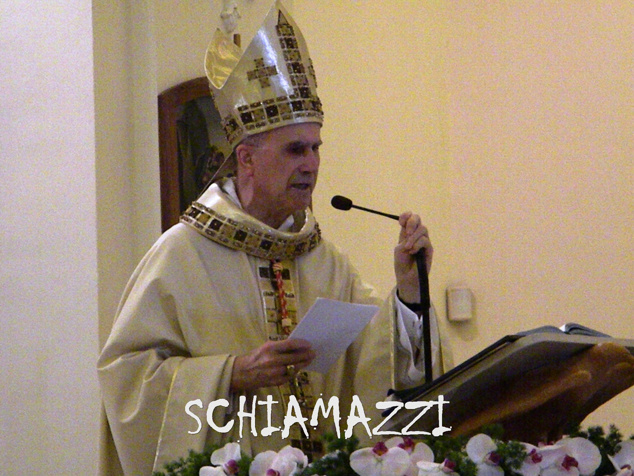Il cardinale Bertone durante l'omelia