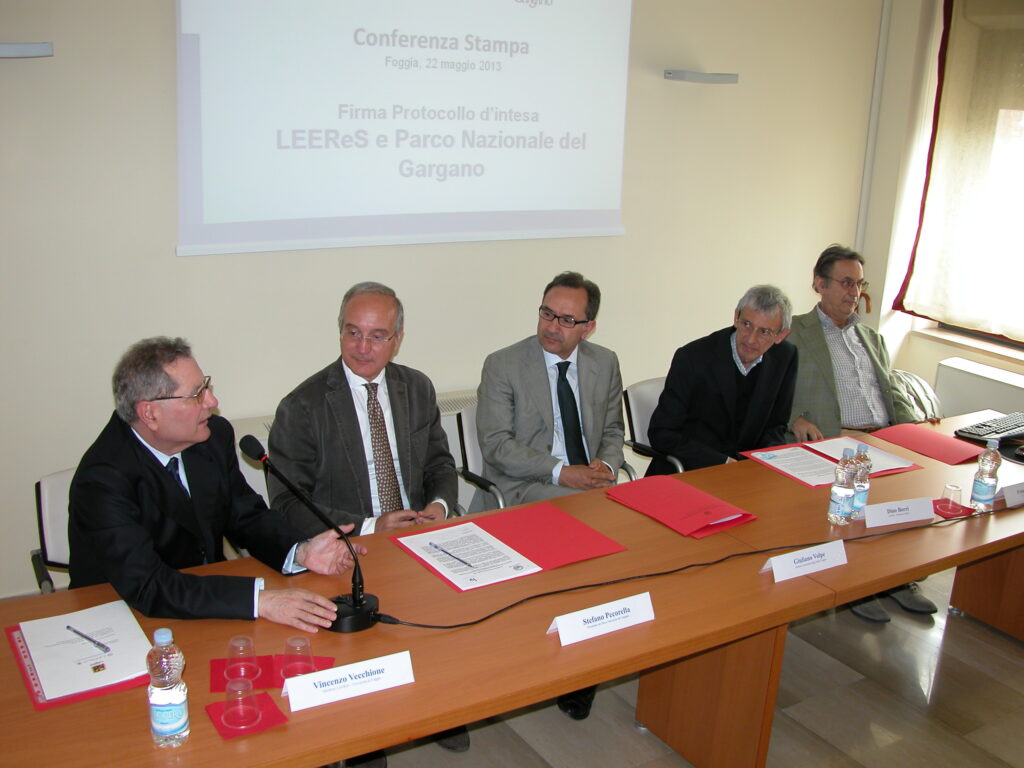 Firmato il Protocollo d’intesa tra LEEReS e Parco Nazionale del Gargano e presentata la Summer School 2013.