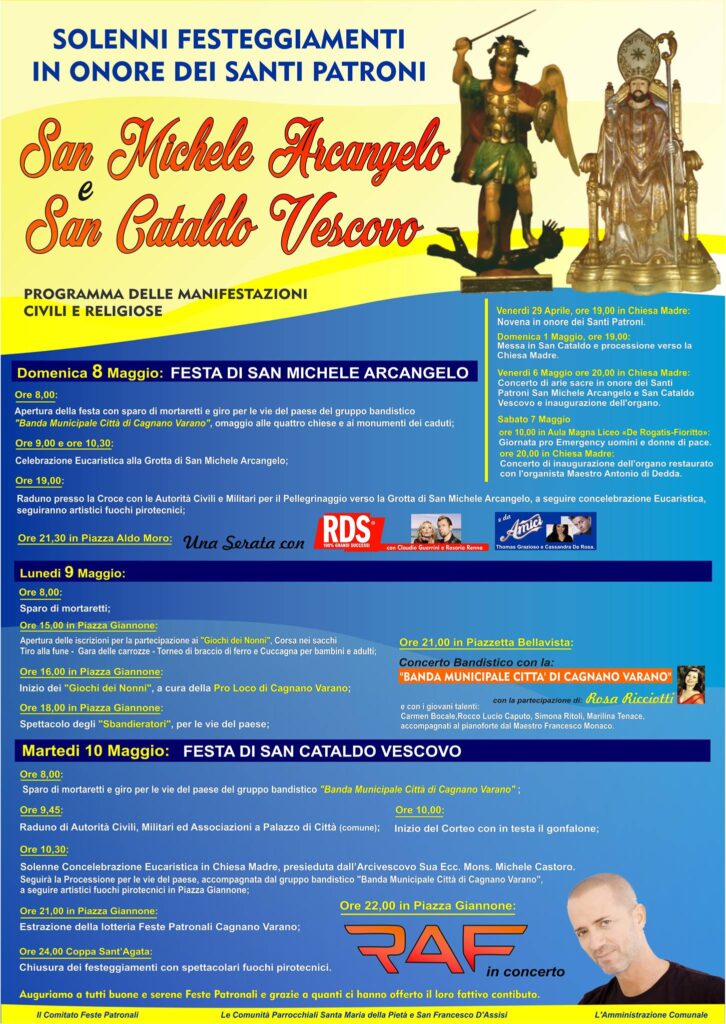 San Michele e San Cataldo 2016, ecco il programma della Festa Patronale
